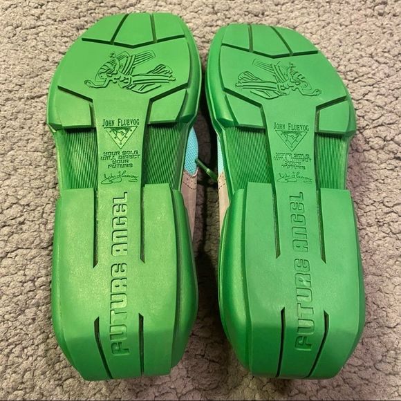 John Fluevog Aqua and Lime Sneakers - Picture 3 of 12